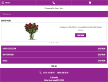 Tablet Screenshot of flowersbysue.com